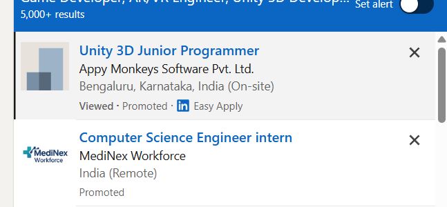 AR/VR Development (Unity) internship jobs in Chennai