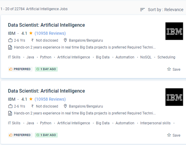Artificial Intelligence internship jobs in Thrissur