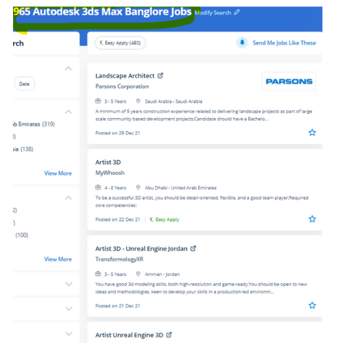 Autodesk 3Ds Max internship jobs in Kozhikode