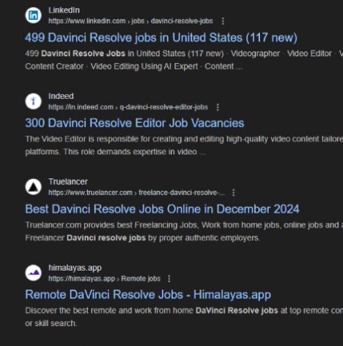 Davinci Resolve internship jobs in Navi Mumbai