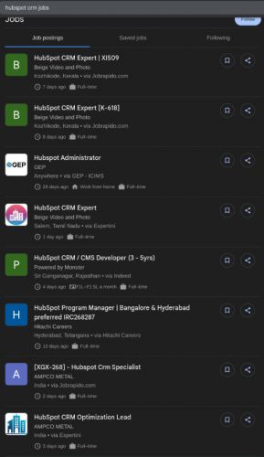 HubSpot CRM internship jobs in Mumbai