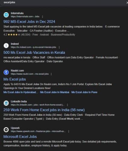 Microsoft Excel internship jobs in Pune