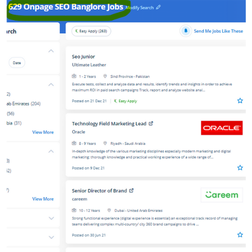 On-Page SEO internship jobs in Hyderabad