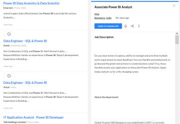 Power BI internship jobs in Bangalore